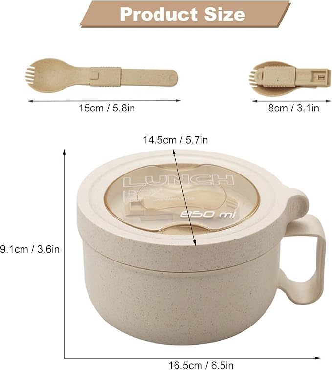 Rarapop 28.7oz Microwave Soup Bowl Containers - Image 4
