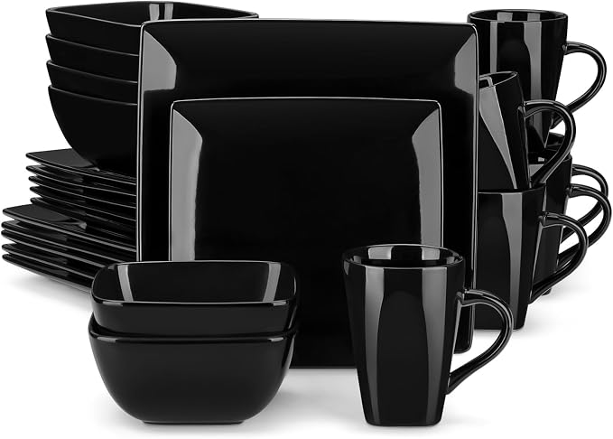 vancasso Soho Dinnerware Sets 24 Pieces, Dinner Plate, Cups and Plates Sets by vancasso