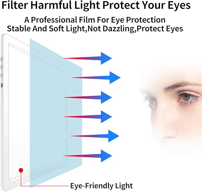 Phylosal Rechargeable A3 LED Light Pad for Diamond Painting, Ultra-Thin Magnetic Tracing Light Box for Drawing, Diamond Art Light Board with Side Button, Super Bright Light Table for Sketching (White)