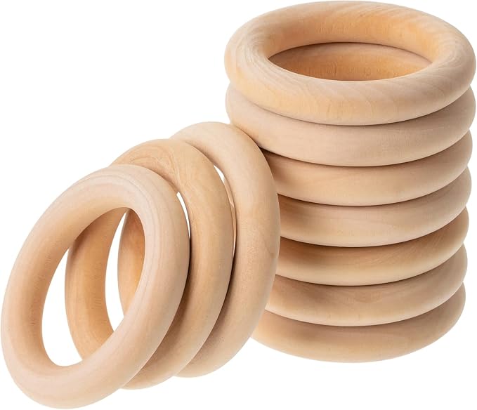 Napkin Rings, Wood Napkin Rings Napkin Holders Buckles - Image 2