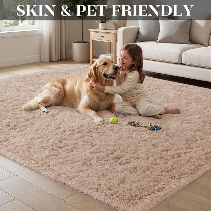 8x10 Area Rugs for Living Room Bedroom: Soft Fluffy Shag Rugs Upgrade Non-Slip - Image 6