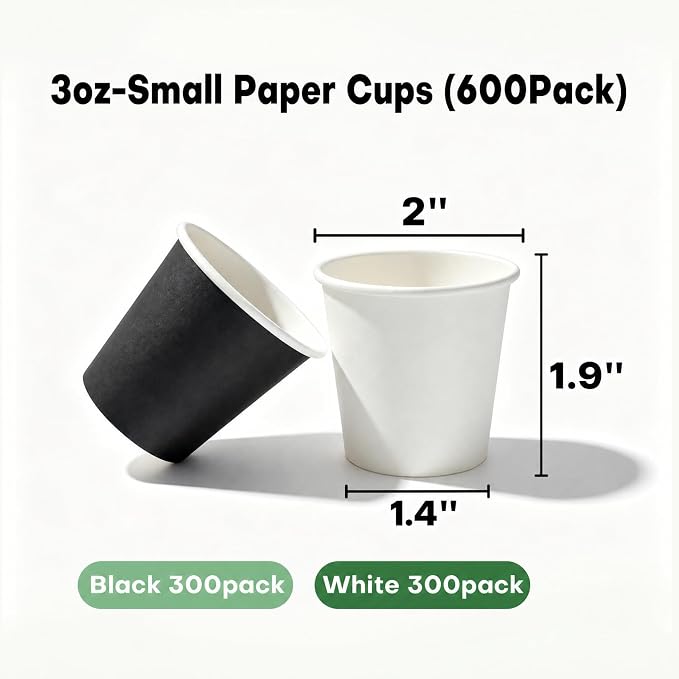 600 Pack 3 oz Bathroom Cups, BPA-Free Disposable Mouthwash Cups, Stackable - Image 2