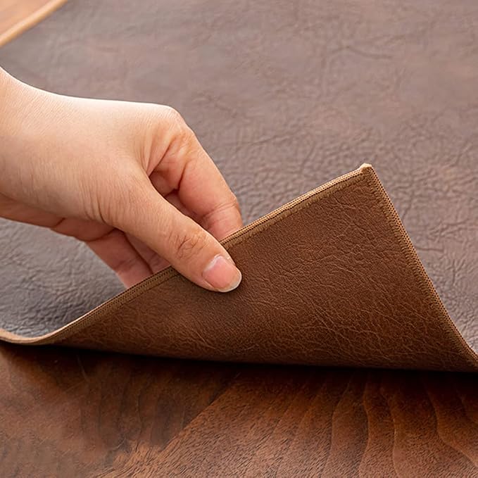 Waterproof PU Leather Table Runner, 12×20 Inch Vintage Coffee/Tea Mats - Image 6