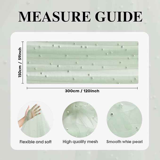 Artoid Mode Pearl Grass Green Gauze Table Runner 59x120 Inch, Seasonal Sheer - Image 7