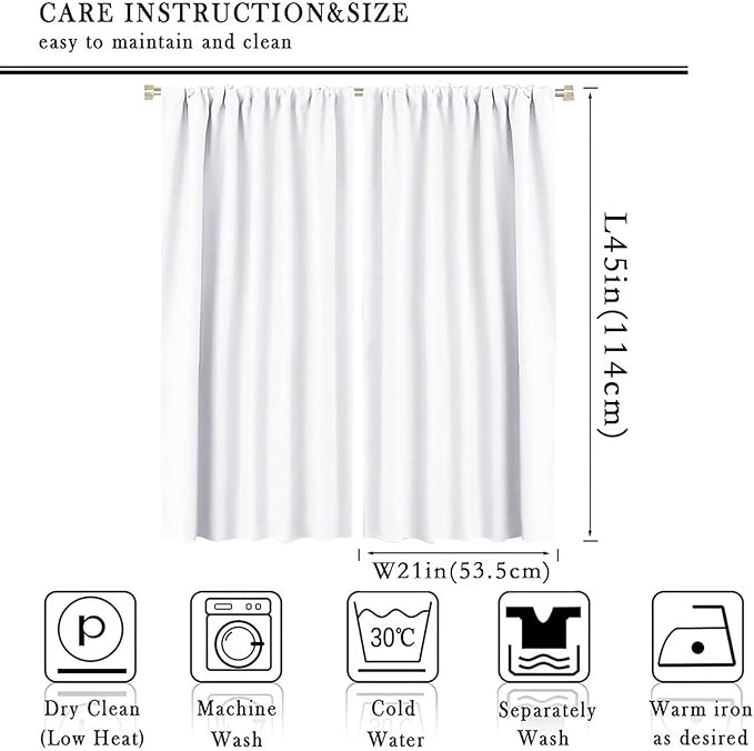 Dinosaur Curtains for Kids Boys Girls Home Decor Childish Cute Dino Animals Print Pattern Rod Pocket Blackout Window Drapes for Nursery Baby Bedroom Playroom W21xL45in Decor