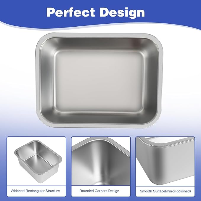 2 Gallon Large Dog Water Bowl, 2 Pack Stainless Steel Dog Bowls | 12.6 x 8.7 x - Image 5