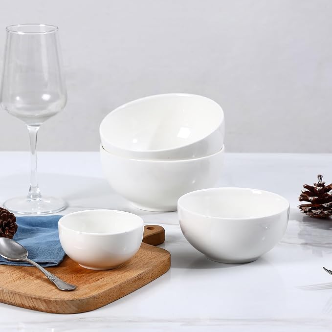 Selamica Ceramic Ice Cream Bowls, 12 oz Small Bowls Set of 6, 4.7 Inch Ceramic - Image 7