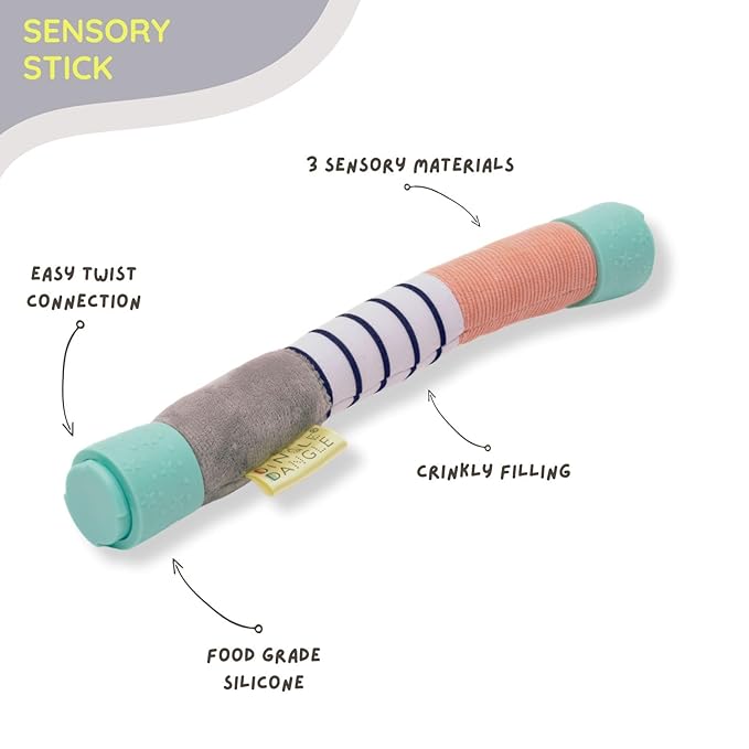 DINGLE DANGLE - Travel Mobile - Lightweight, Portable Baby Mobile - Keeping Baby Happy at Home or on the Go! Newborn Essentials Must Haves - Great Baby Registry or Shower Gift - Featured on Shark Tank