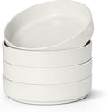 E-far Pasta Bowls Set of 4, 35oz Large Salad Bowl Plate by E-far