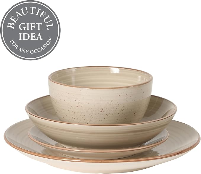 Gibson Home Stonebury 16 Piece Plates and Bowls Assorted Color Dishes - Image 4