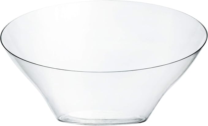 PLASTICPRO Disposable Angled Plastic Bowls Round Medium Serving Bowl, Elegant - Image 6