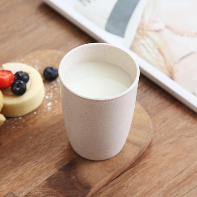 4Pcs Wheat Straw Cups, Unbreakable Drinking Cup, Reusable Cups | 12 oz - Image 6