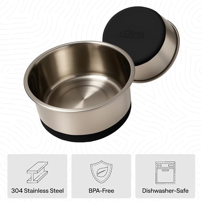 GORILLA GRIP Dog Bowl, Holds 6 Cups, Food Grade 304 Stainless Steel Food and - Image 6