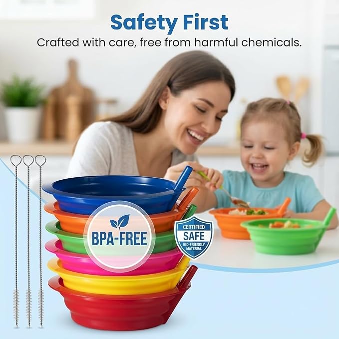 20 Oz Cereal Bowls with Built-In Straws - Image 8
