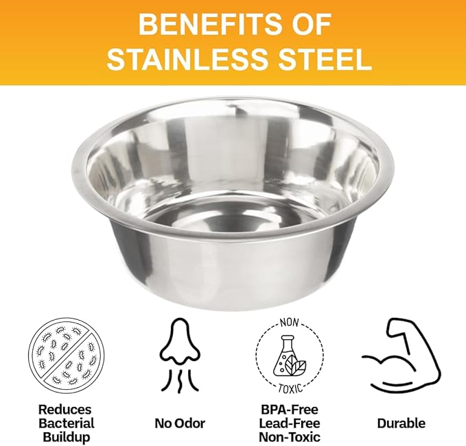Neater Pet Brands 12 Cup Stainless Steel Dog Bowls, Large Dog Water Bowl or - Image 5