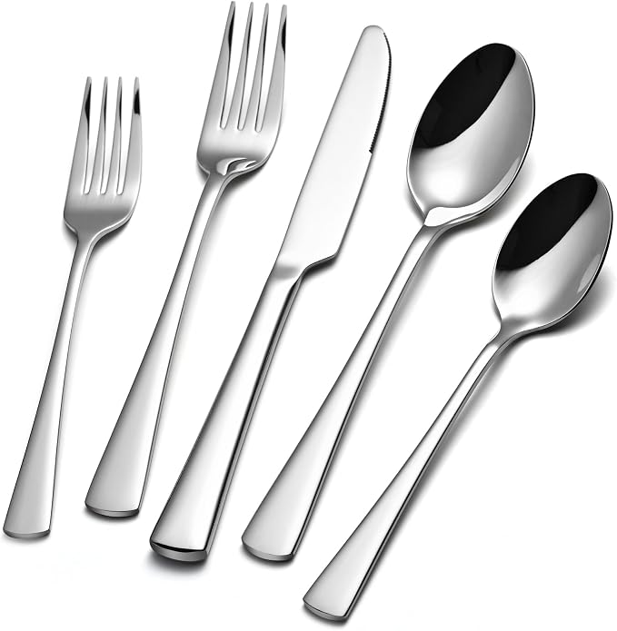 18/10 Flatware set for 6, 30 Piece Stainless Steel Silverware Cutlery Set | by KINGSTONE