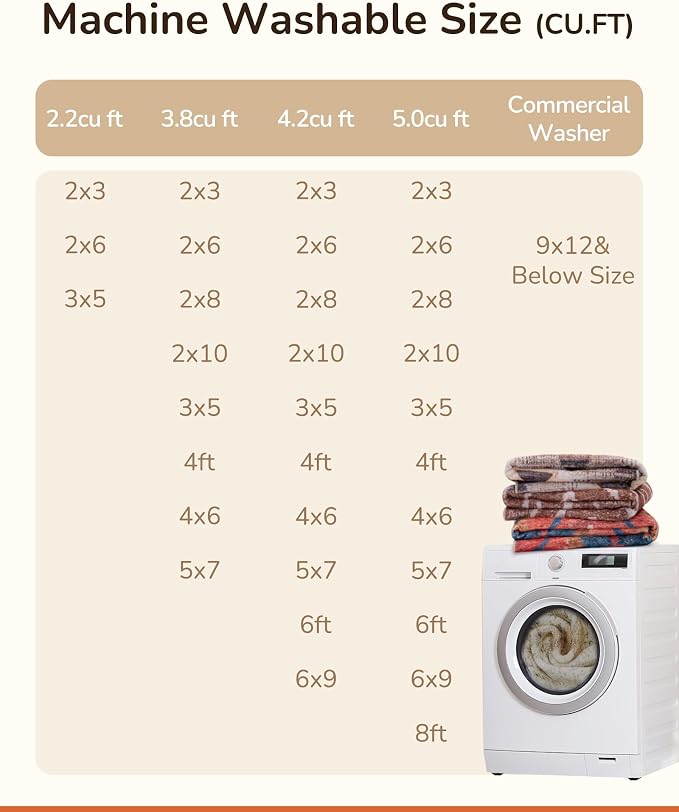 BESTSWEETIE Area Rug 10x14 Rug Machine Washable Non-Slip Low Pile Print Pattern - Image 5