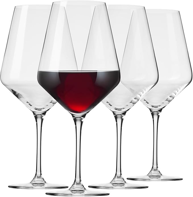 Krosno Crystal Red Wine Glasses | Set of 4 | 24.7 oz | Avant-garde Collection | by Krosno