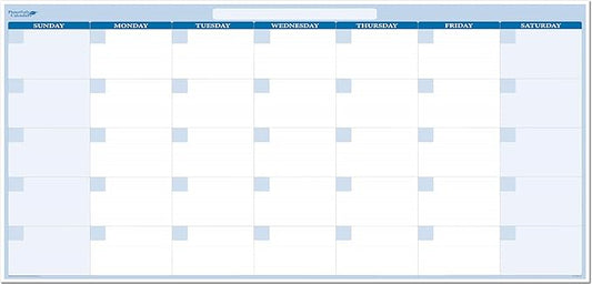 30-Day Horizontal Dry-wet erasable Wall Calendar 38" x 75" Sunday -Saturday