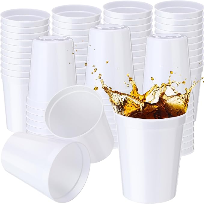 Yungyan 200 Pack 16 oz Stadium Cups Reusable Plastic Cups Blank Drink Stadium by Yungyan