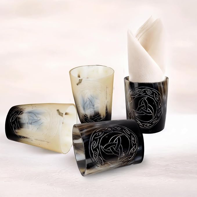 Handicrafts Home Viking Horn Shot Glasses Set of 12, Rustic Viking Drinkware - Image 3