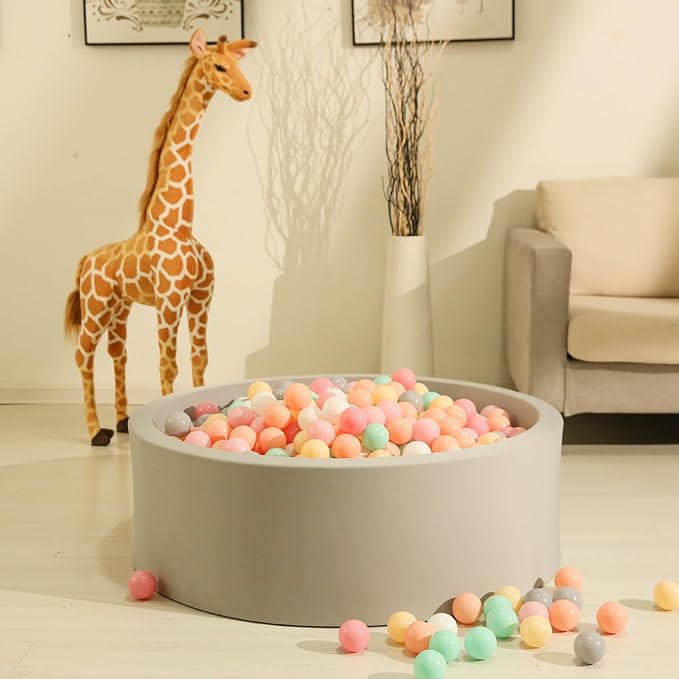 GOGOSO Balls for Ball Pit - Plastic Ball for Toddlers 1-3, Baby Kids Ball Pool Decoration 50 100 200 300 500 1000 (6 Colors, 50 Balls)