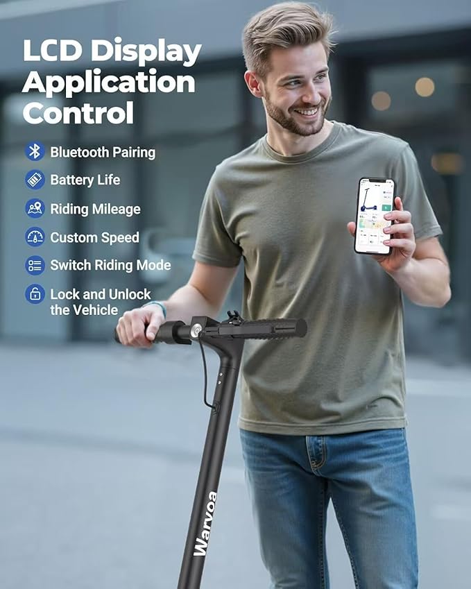 Electric Scooter, 500W Powerful Motor, 19-31 Miles Range, 10" Tires, 22Mph Max Speed, Commuting Electric Scooter with Cruise Control, Foldable E-Scooter with Dual Braking System for Adults and Teens