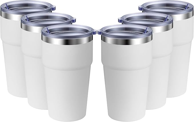 MEWAY 16oz Tumbler Double Wall Vacuum Insulated Travel Mug Bulk, Stainless by MEWAY