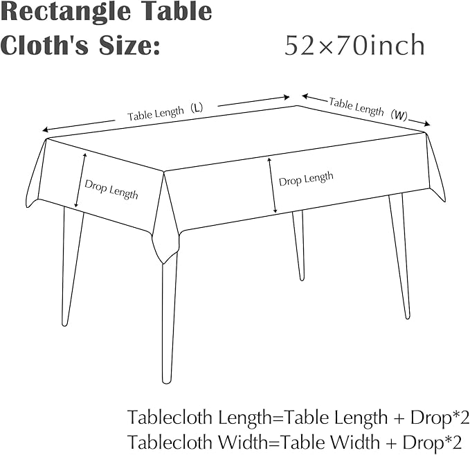 jinchan Taupe Farmhouse Floral Linen Rectangle Table Cloth 52 x 70 Inch | - Image 8