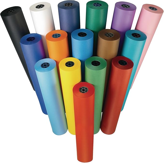 Colorations Dual Surface Paper Roll Classroom Supplies for Arts and Crafts Yellow (36" x 1000') (Item # DSYE)