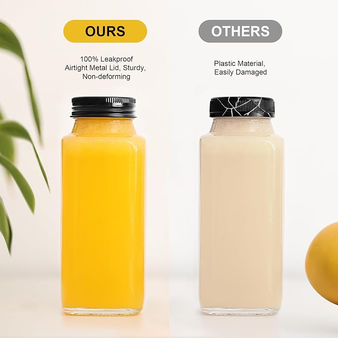 12 Pack 8 oz Glass Juice Bottles - Image 4