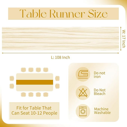 10 Pack Ivory Cheesecloth Table Runner 17x108 Inch Boho Gauze Cheese Cloth - Image 2