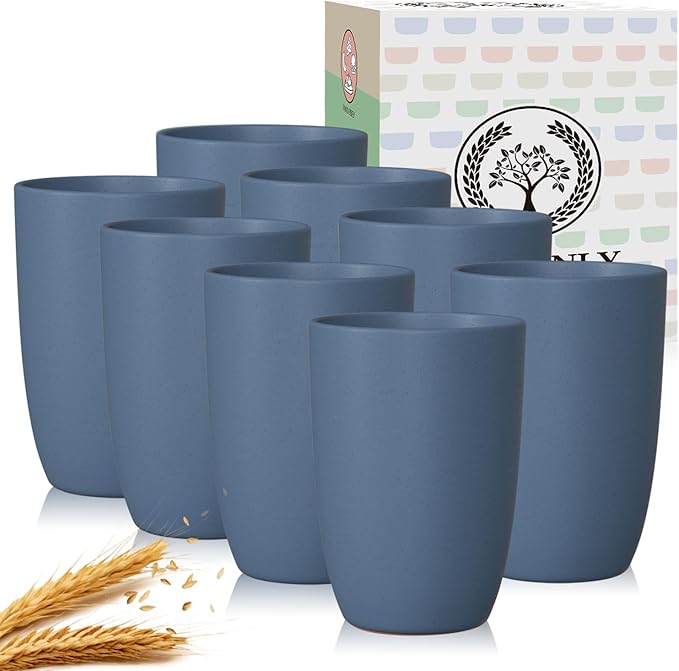Homienly Wheat Straw Cups, 20 oz, BPA Free, Dishwasher Safe, Microwave Safe by HOMIENLY
