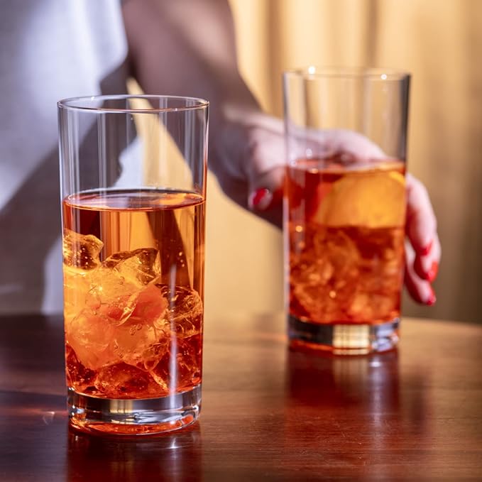 Krosno Highball Glasses, 11.8 oz, Blended Collection, Crystal Glass, Dishwasher - Image 4