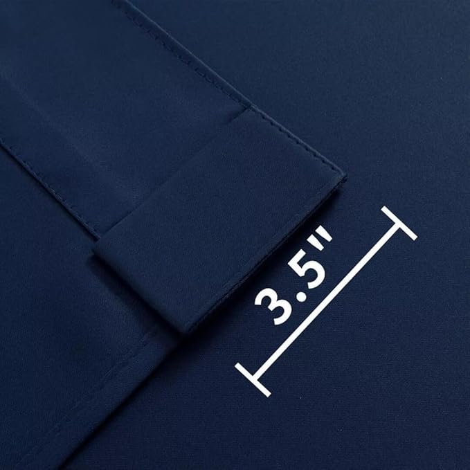 Joydeco Blackout Curtains 84 Inch Length 2 Panels Set, Thermal Insulated Black Out Curtains for Bedroom, Room Darkening Drapes for Living Room Window (W52 x L84 Inch, Navy Blue)