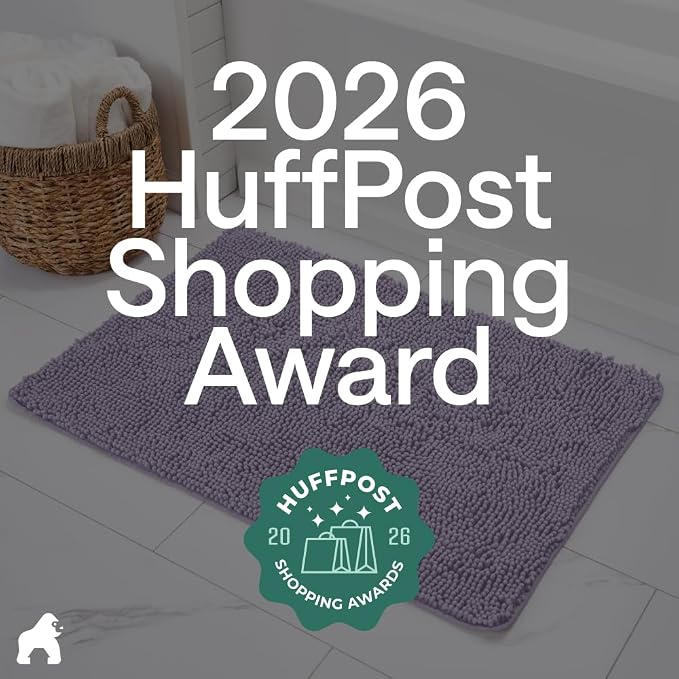 GORILLA GRIP Bath Rug Mat 44x26 Thick Soft Absorbent Chenille, Quick Dry - Image 6
