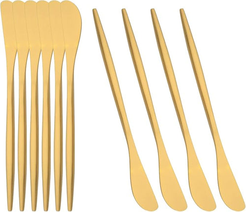 10 Pack Gold Cheese Spreader Knife, Uniturcky Stainless Steel Butter Spreader by Uniturcky