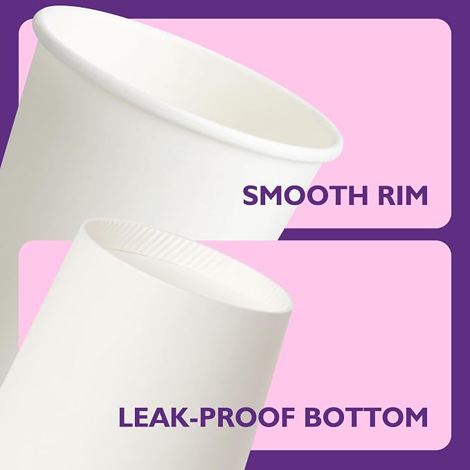 12 oz 100 Pack Disposable Coffee Cups - Image 9