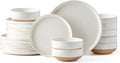 AmorArc Dinnerware Sets for 8, 24 Pieces Ceramic Plates and Bowls Set | Scratch by AmorArc