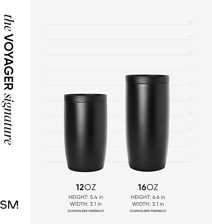 Simple Modern Insulated Travel Coffee Mug 360° Lid | 16oz | Blue | Voyager - Image 7