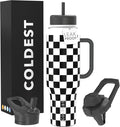 Coldest Tumbler with Handle and Straw, 100% Leak Proof Insulated Tumbler with by Coldest