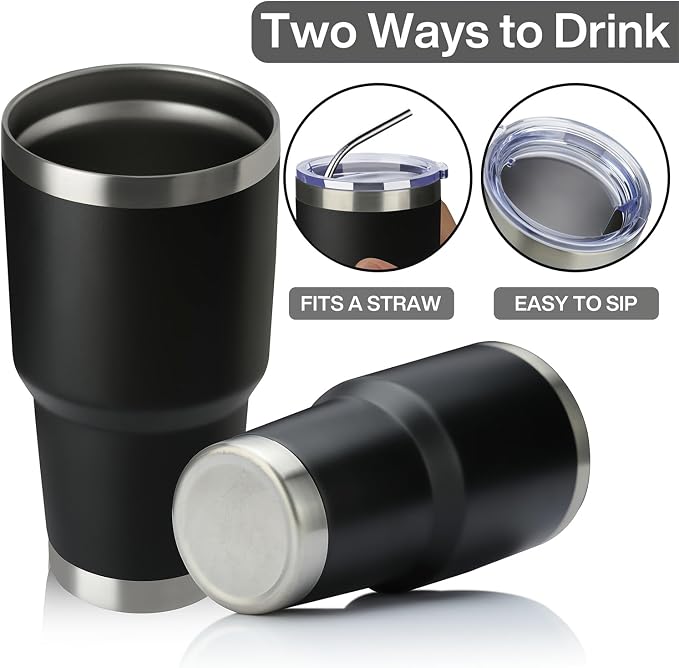 MEWAY 30oz Tumbler Double Wall Vacuum Insulated Travel Mug, Stainless Steel - Image 3