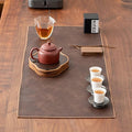 Waterproof PU Leather Table Runner, 20×39 Inch Vintage Coffee/Tea Mats by COMFEELING