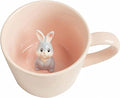 DIHOclub Rabbit Ceramic Cup Hidden 3D Animal Inside Mug, Cute Cartoon Bunny by DIHOclub
