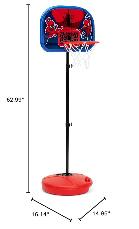 Delta Children - Marvel Spider-Man Basketball Hoop Set for Kids, Red