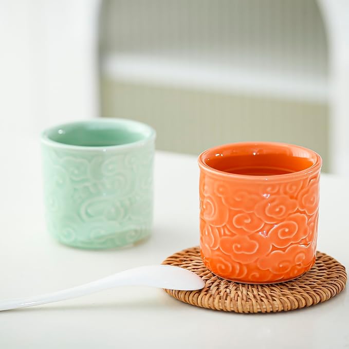 Ceramic Espresso Cups Set of 4-3oz Demitasse Cups - Image 5