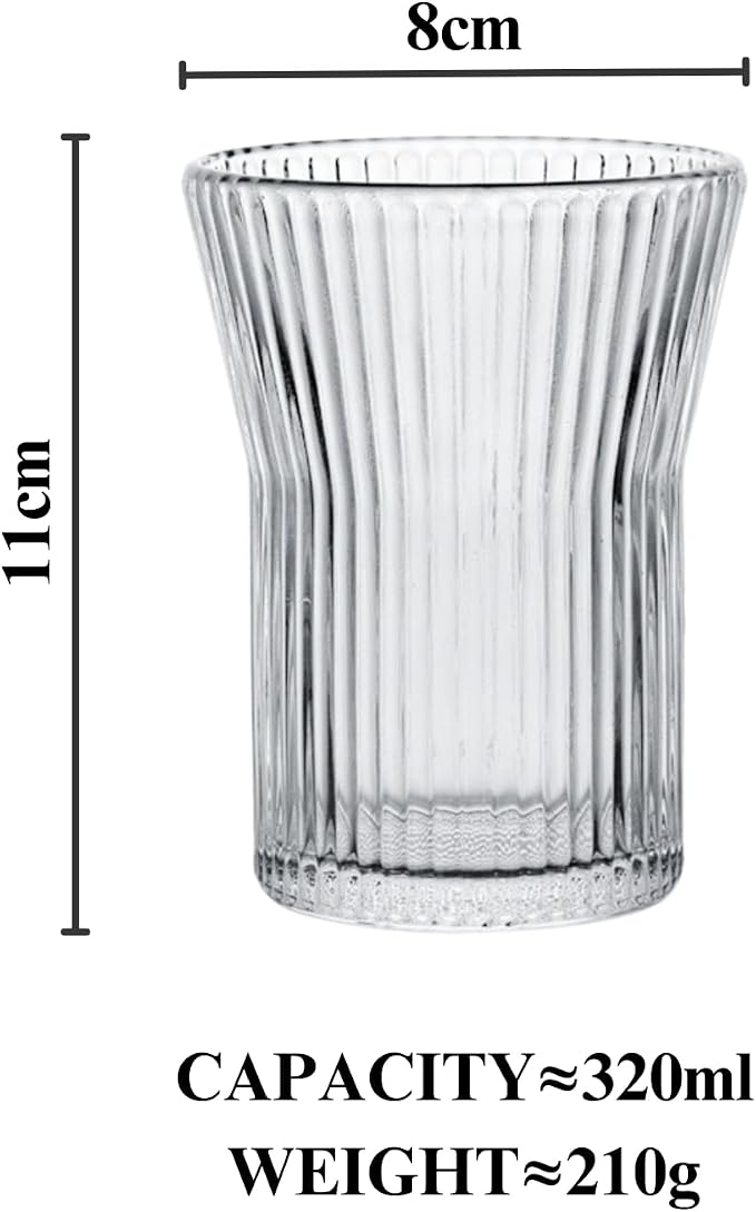 Stripes Glass Coffee Mug | 4-Pack - Image 6