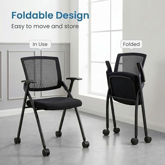 8 Pack Folding Office Chair - Image 7