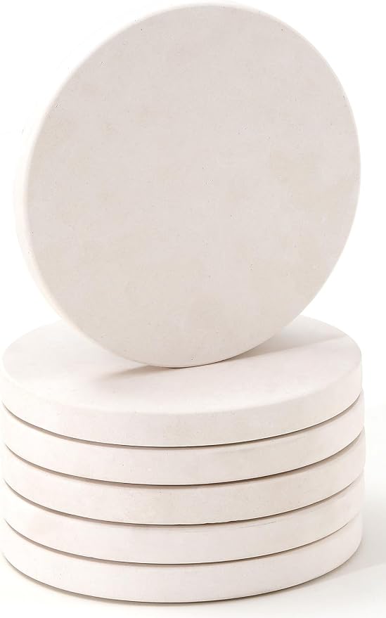 Limestone Water Absorbing Marble Coaster Set by CHISELED+ST+DF+SK