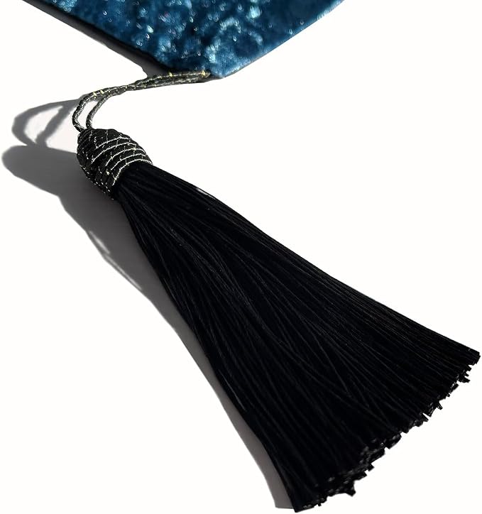 Fancy Blue Table Runner, Ombre Velvet, Modern Style - Image 3